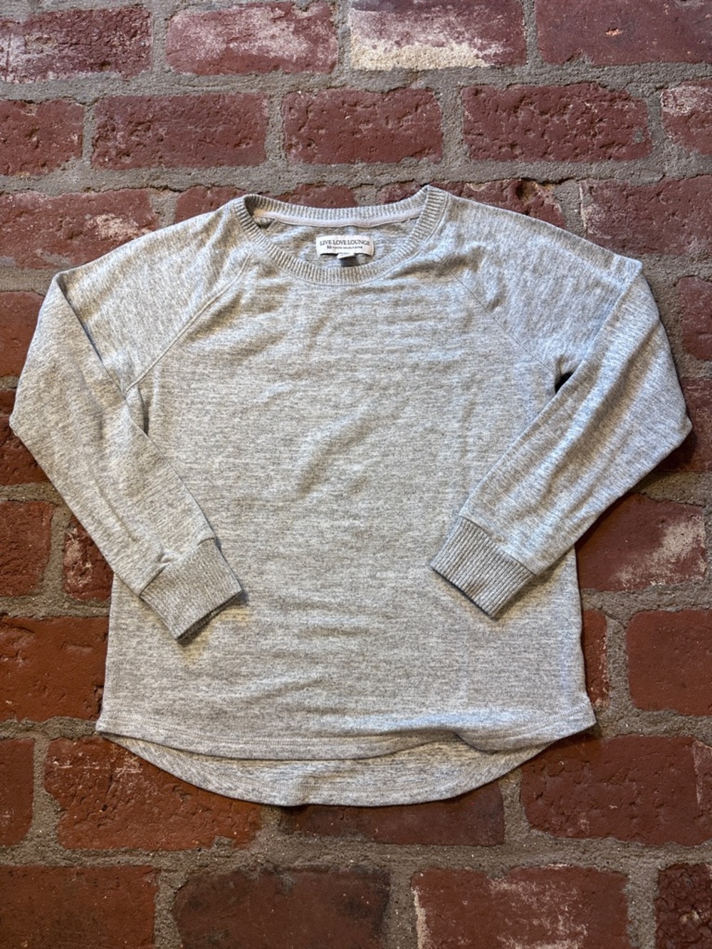 Karen Neuburger Live Love Lounge Light Heather Gray Crewneck Sweater/pajama top